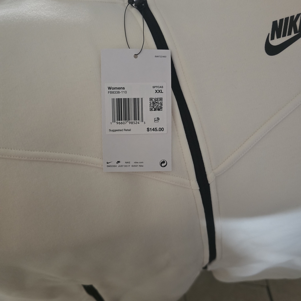 Nike Women's White Sweat Jacket